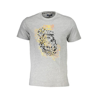Cavalli Class Brown Cotton Men T-Shirt
