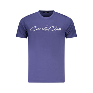 Cavalli Class Blue Cotton Men T-Shirt