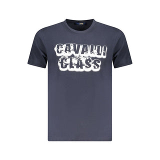 Cavalli Class Blue Cotton Men T-Shirt