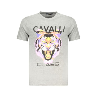 Cavalli Class Brown Cotton Men T-Shirt