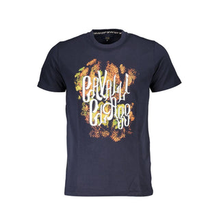 Cavalli Class Blue Cotton Men T-Shirt