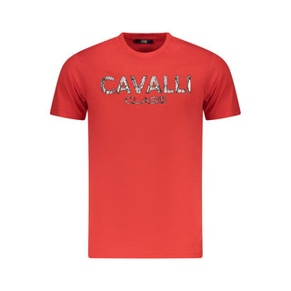 Cavalli Class Red Cotton Men T-Shirt