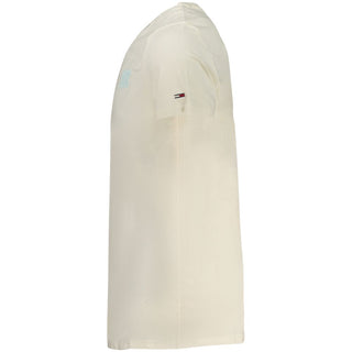 Tommy Hilfiger Beige Cotton Men T-Shirt