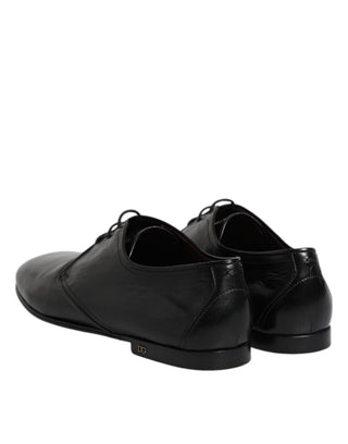 Dolce & Gabbana Black Leather Lace Up Derby Dress Formal Shoes