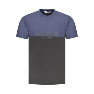 Trussardi Blue Cotton Men T-Shirt