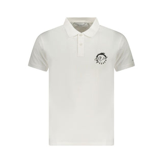 Trussardi White Cotton Men Polo Shirt