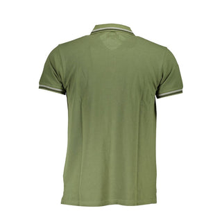 Cavalli Class Green Cotton Men Polo Shirt