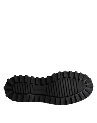 Dolce & Gabbana Black Leather Lace Up Derby Men Dress Shoes