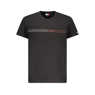 Tommy Hilfiger Black Cotton Men T-Shirt