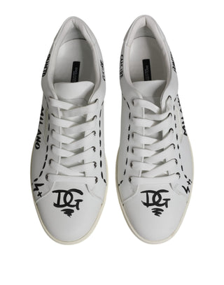 Dolce & Gabbana White London Calf Leather Men Sneakers Shoes