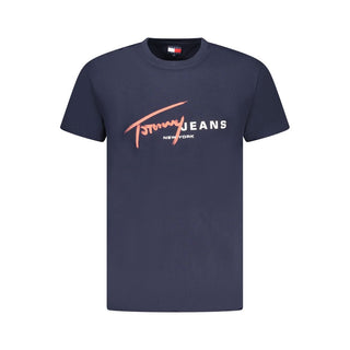 Tommy Hilfiger Blue Cotton Men T-Shirt