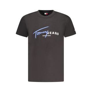 Tommy Hilfiger Black Cotton Men T-Shirt