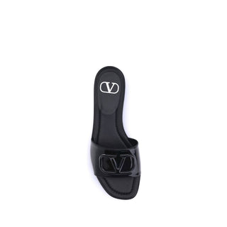 Valentino Garavani Patent leathe VLogo slide Sandals