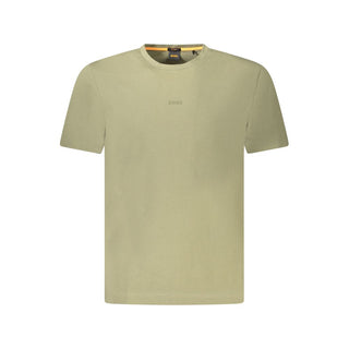 Hugo Boss Green Cotton Men TShirt