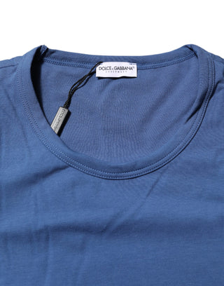 Dolce & Gabbana Blue Cotton Men Round Neck Underwear T-shirt
