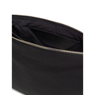Bottega Veneta Black Nylon Clutch Bag