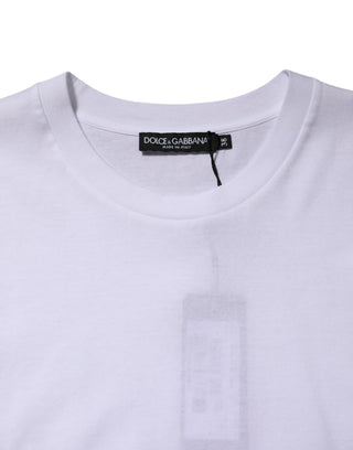 Dolce & Gabbana White Cotton Sleeveless Women Tank T-shirt