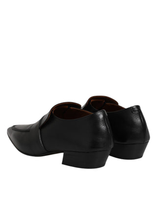 Marsell Black Soft Leather Loafer Pointed Toe Slip On Shoes