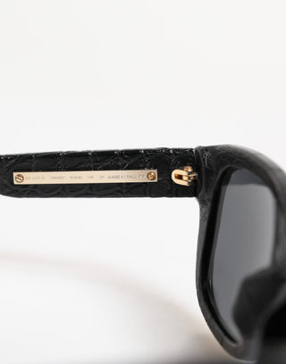 Dolce & Gabbana Black Leather Frame DG4177 Tinted Lens Sunglasses