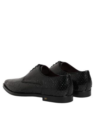 Dolce & Gabbana Black Leather Lace Up Dress Men Derby Shoes