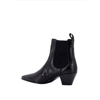 Celine Snake-Effect Leather Chelsea Boots