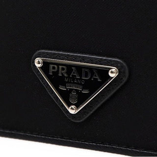 Prada Nylon And Leather Card Holder