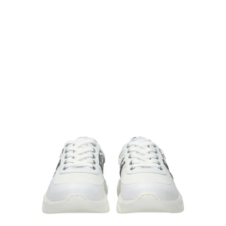 Love Moschino White Fabric Chunky Sneakers