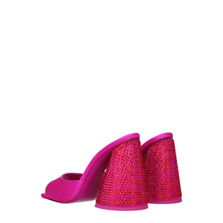 The Attico Pink Satin Platforms