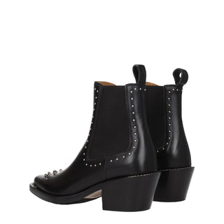 Chloé Black Leather Ankle Boots
