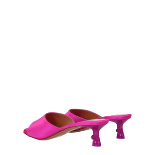 Off-White Pink Satin Stiletto Heels Sandals