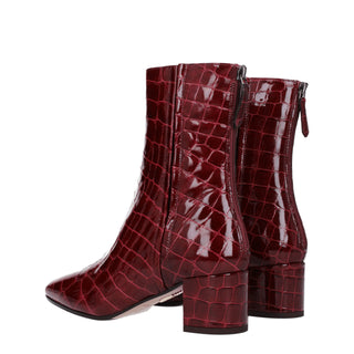 Aquazzura Red Leather Ankle Boots
