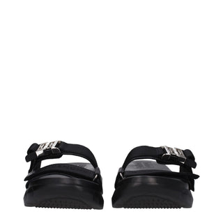 Givenchy Black Fabric Slippers Sandals