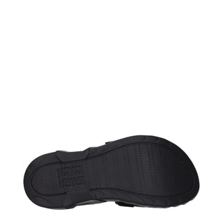 Givenchy Black Fabric Slippers Sandals