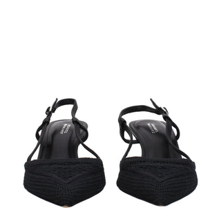 Isabel Marant Black Fabric Mid Heel Pumps