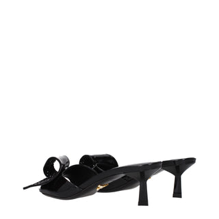 Prada Black Leather Sandals