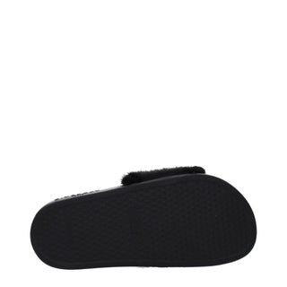 Givenchy Black Cotton Slippers Sandals