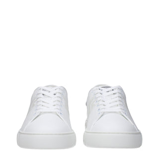 Versace White Leather Low Tops