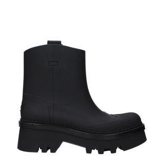 Chloé Black Cotton Ankle Boots
