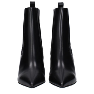 Valentino Garavani Black Leather Ankle Boots