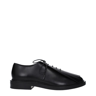 Max Mara Black Leather Oxfords And Derbies
