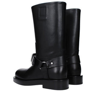 Burberry Black Leather Boots