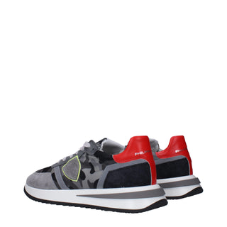 Philippe Model Gray Fabric Sneakers