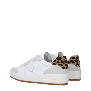 Philippe Model White Leather Low Tops