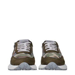 Philippe Model Green Fabric Athletic Sneakers
