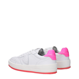 Philippe Model White Leather Sneakers