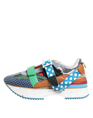 Dolce & Gabbana Multicolor Leather Low Top Sneakers Shoes