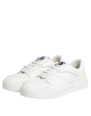 Dolce & Gabbana White Miami Leather Low Top Sneakers Shoes