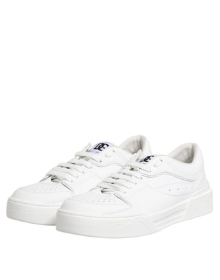 Dolce & Gabbana White Miami Leather Low Top Sneakers Shoes