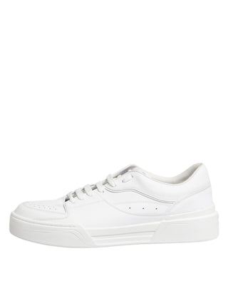 Dolce & Gabbana White Miami Leather Low Top Sneakers Shoes