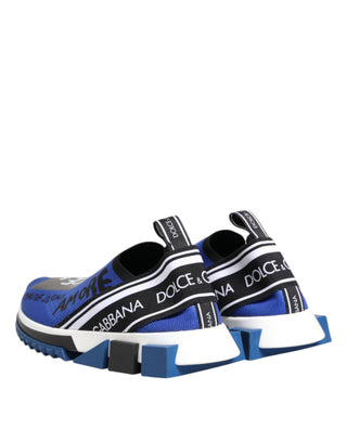 Dolce & Gabbana Blue Logo Low Top Sorrento Sneakers Shoes
